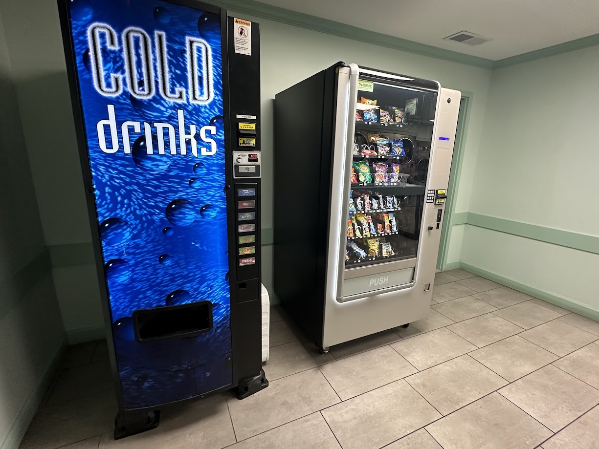 Vending and soap machines at The Bubble Hut Highway 31 in Athens, Alabama