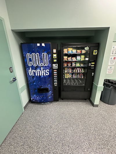 Snack and cold drink vending machines at The Bubble Hut North Jefferson in Athens, Alabama